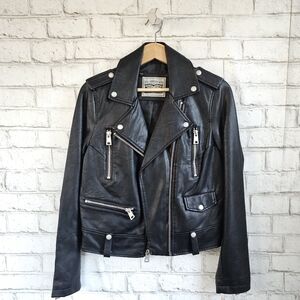 LEVI'S Faux Leather Black Moto Jacket, S
